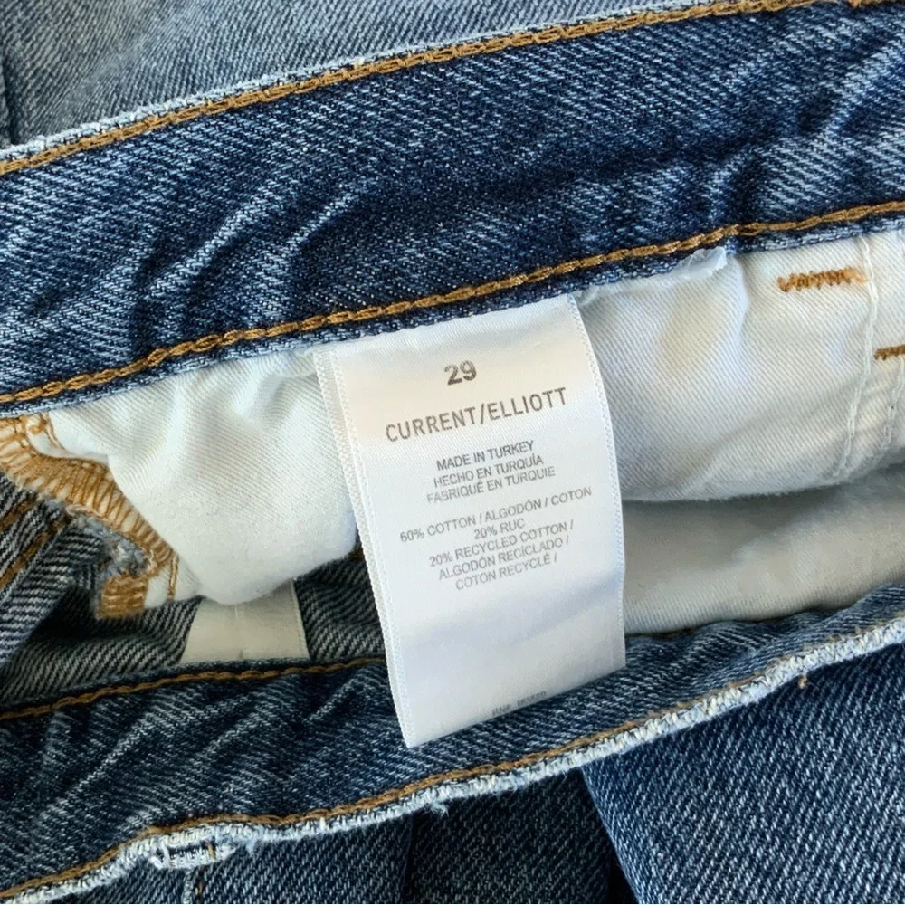 Current/Elliott Wide Leg Cop Jeans Size 29 - Picture 6 of 6